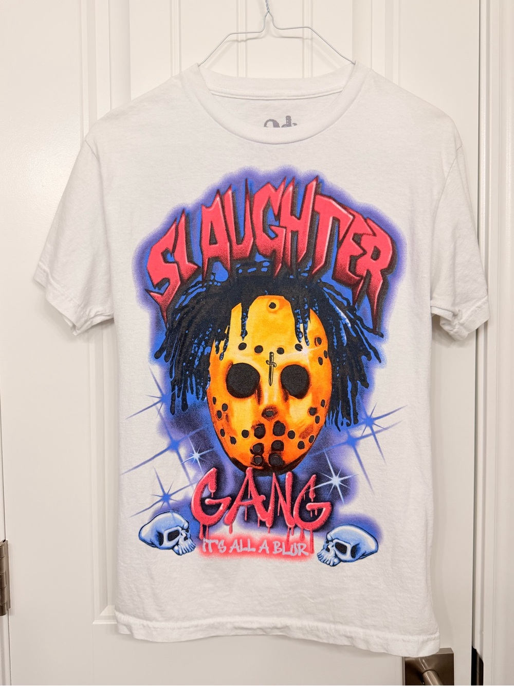 Slaughter Gang Graphic Tee - White with Multicolor Print
